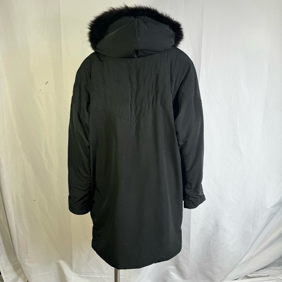 NUAGE BLACK PARKA COAT OVERSIZED JACKET FAUX FUR VINTAGE COAT XS - Picture 4 of 14